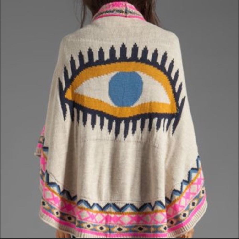 SUPER RARE Mara Hoffman Evil Eye Poncho - One Size